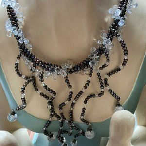 Custom-Made Bead and Crystal Necklace, 21" length